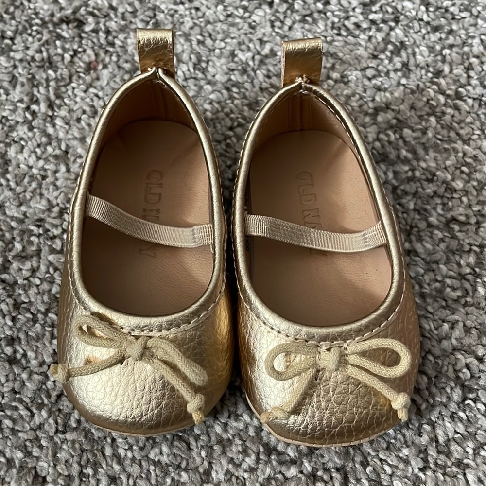 Infant Gold Ballerina Shoes